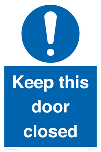 Keep this door closed